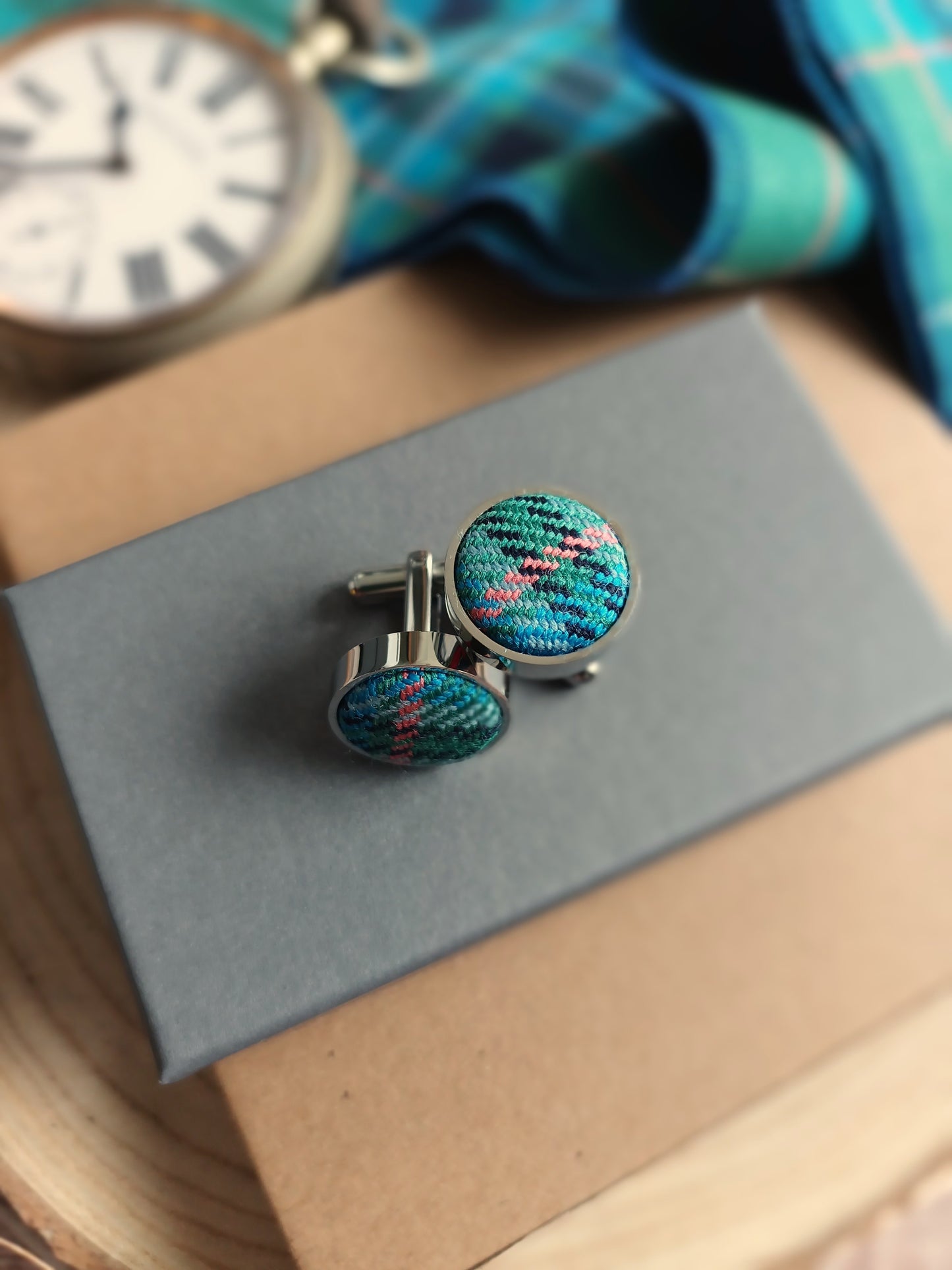 Isle of Eriskay Tartan Cufflinks