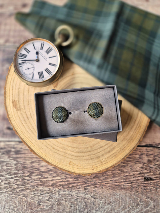 Black Watch Weathered Tartan Cufflinks