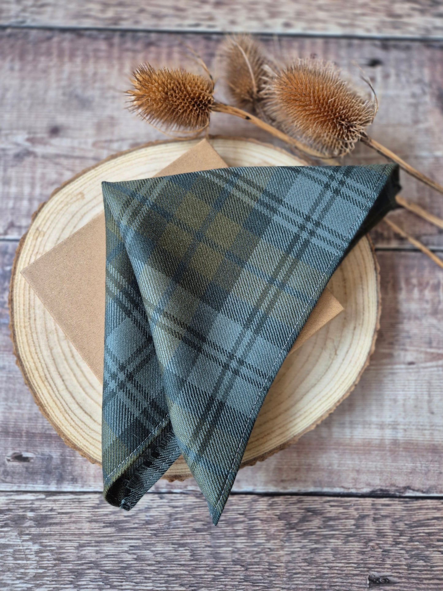 Black Watch Weathered Tartan Pocket Square