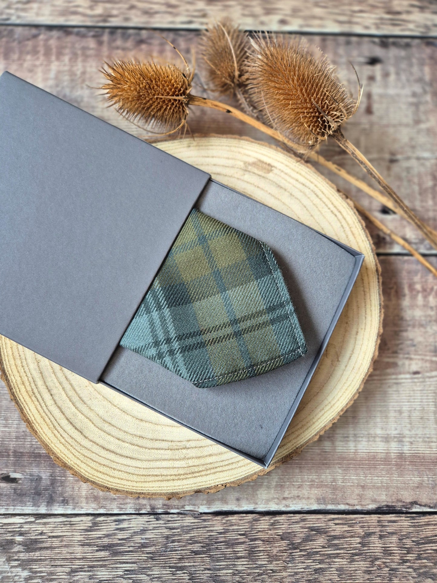 Black Watch Weathered Tartan Pocket Square